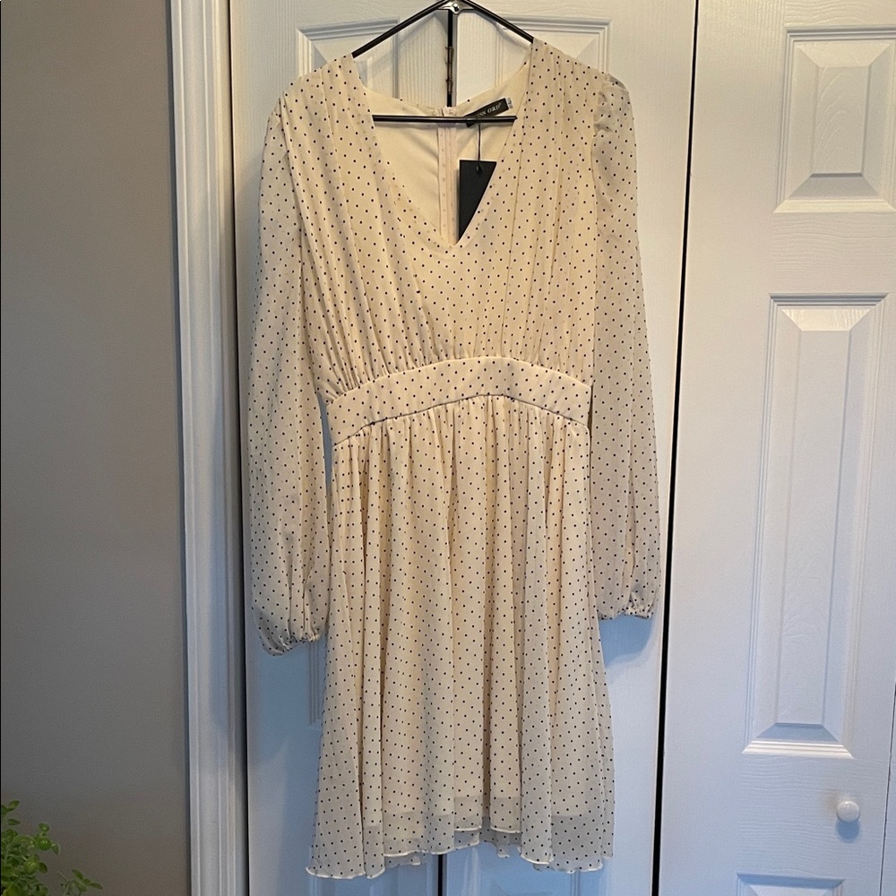 Cream Polka Dot Dress
